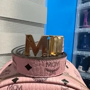 MCM | Bags | Pink Mcm Backpack With Matching Belt Selling 